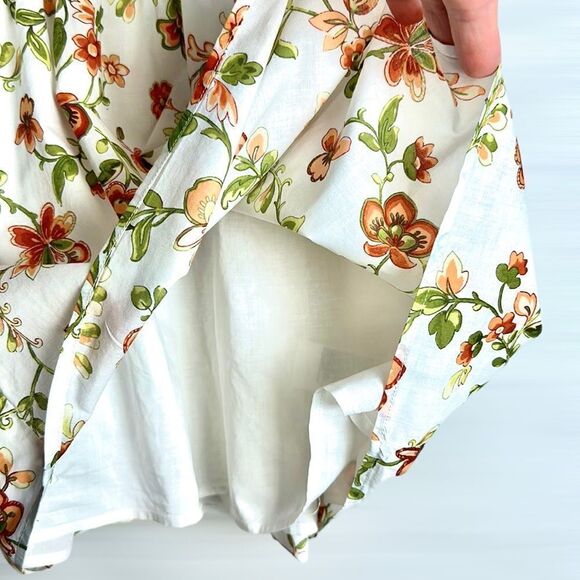 JANIE and JACK Floral Smocked Bubble Sleeve Top Blouse Cotton Floral Print 8 - Picture 8 of 10